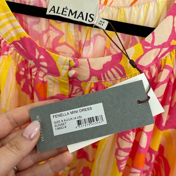 ALEMAIS Fenella Mini Dress with Belt - Picture 3 of 4